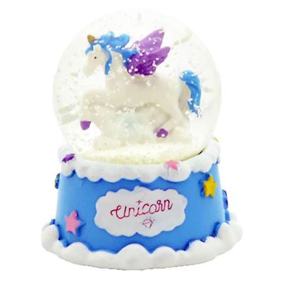 Taros Orta Boy Işıklı Unicorn Kar Küresi
